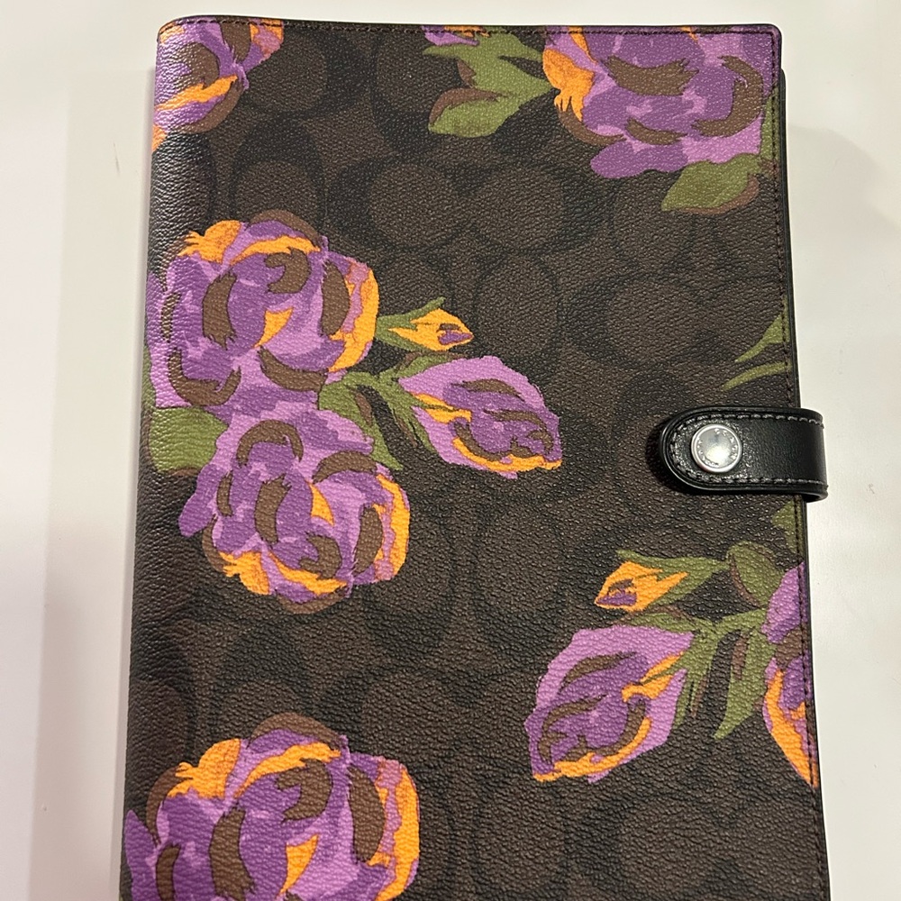 Floral Patterned RARE Coach Notebook with Snap Closure